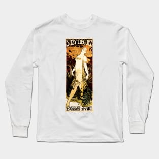 SUZY DEGUEZ Danses D Art Vintage Musical Dance Wall Art Advertising by Eugene Grasset Long Sleeve T-Shirt